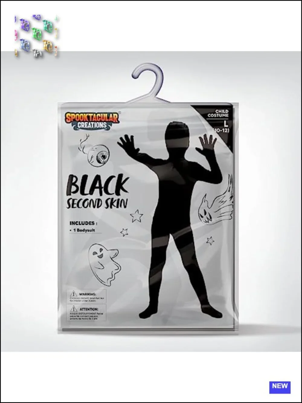 Kids Invisible Shadow Costume Bodysuit with Hood, Halloween Dress Up